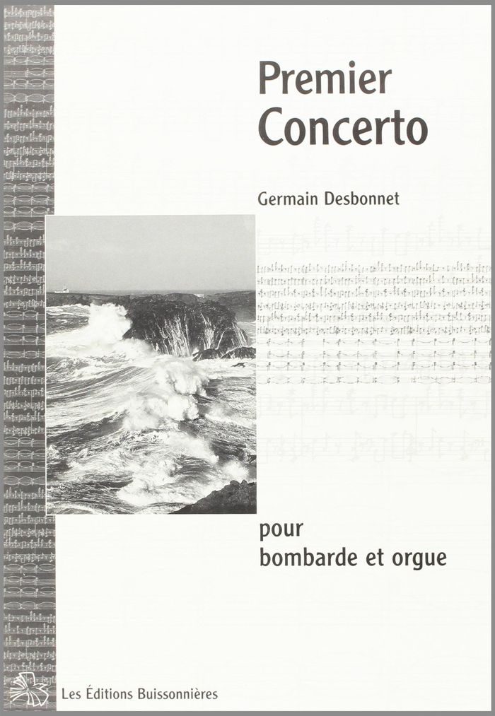 Couverture du livre « PREMIER CONCERTO POUR BOMBARDE ET ORGUE » de Germain Desbonnet, librairie Les Contes Infusés à Corte