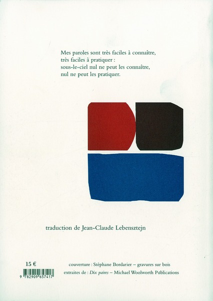 Quatrième de couverture de « LE CANON DE LA VOIE ET DE LA VERTU »