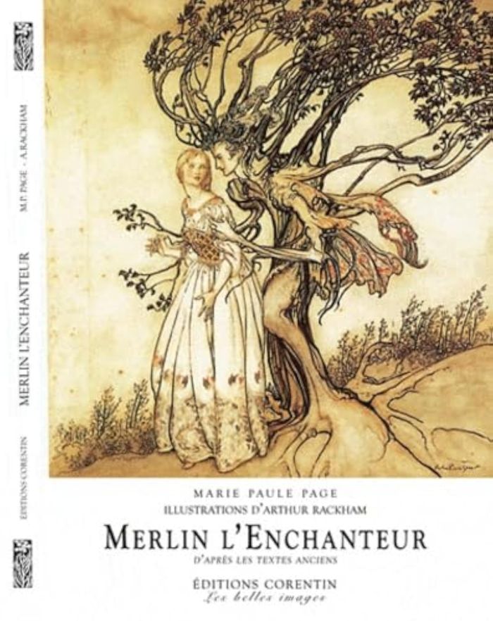 Couverture du livre « MERLIN L'ENCHANTEUR, D'APRES LES TEXTES ANCIENS » de Paule Page Marie, librairie Les Contes Infusés à Corte