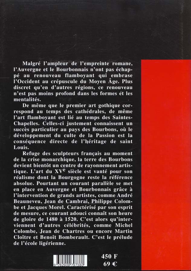 Quatrième de couverture de « AUVERGNE, BOURBONNAIS, FOREZ FLAMBOYANTS »