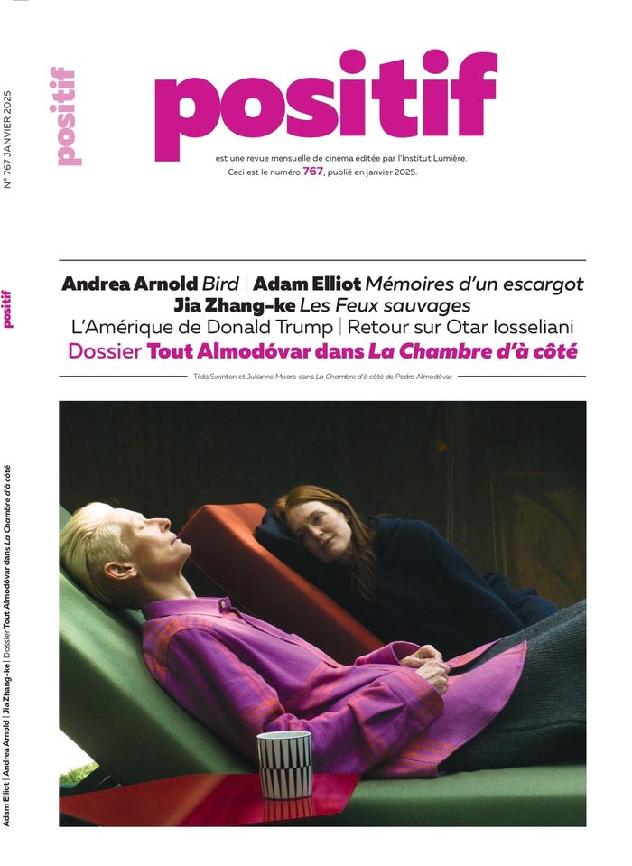 Couverture du livre « POSITIF N 767 : TOUT AMOLDOVAR DANS LA CHAMBRE D'A COTE - JANVIER 2025 » de Positif, librairie Les Contes Infusés à Corte