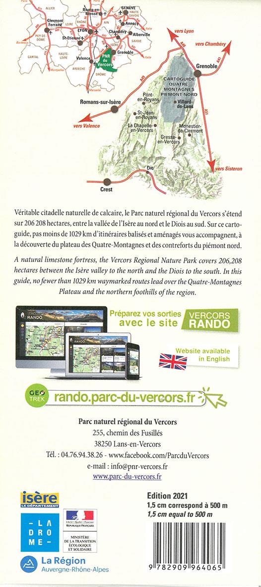 Quatrième de couverture de « 4 MONTAGNES ET PIEMONT NORD CARTOGUIDE »
