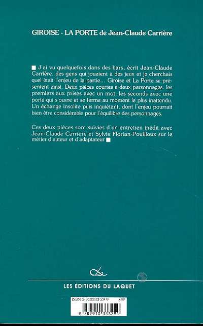 Quatrième de couverture de « GIROISE -LA PORTE »