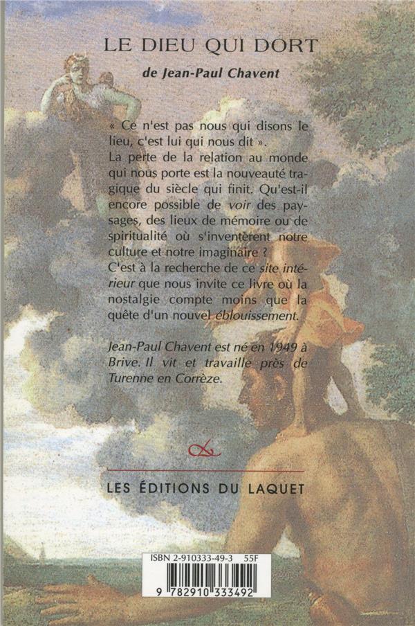 Quatrième de couverture de « LE DIEU QUI DORT »