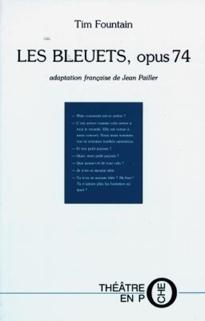 Couverture du livre « LES BLEUETS, OPUS 74 », librairie Les Contes Infusés à Corte