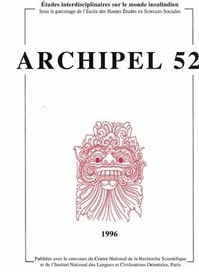 Couverture du livre « ARCHIPEL, N 52/1996 », librairie Les Contes Infusés à Corte