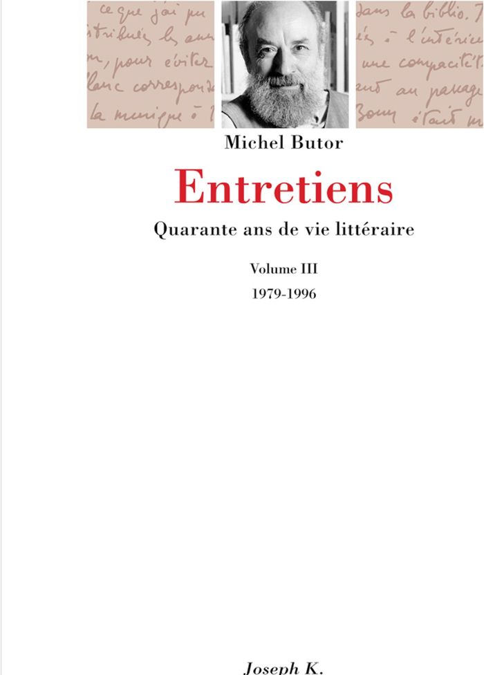 Couverture du livre « ENTRETIENS VOL 3, 1979-1996 » de Michel Butor, librairie Les Contes Infusés à Corte
