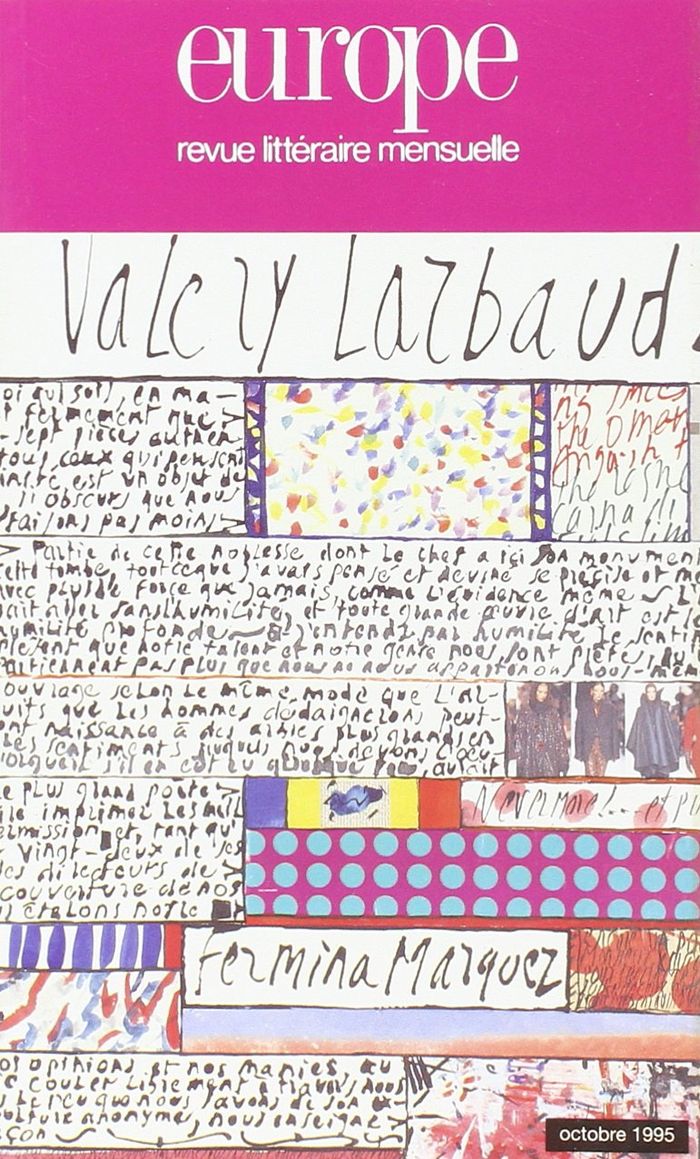 Couverture du livre « NO 798 - OCTOBRE 1995 - VALERY LARBAUD » de Anonyme, librairie Les Contes Infusés à Corte