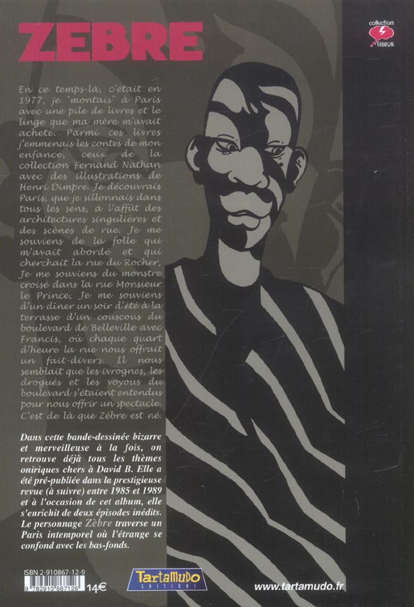 Quatrième de couverture de « ZEBRE (LE) »