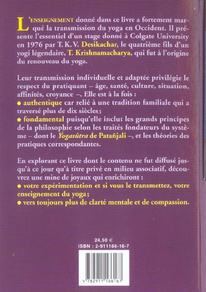 Quatrième de couverture de « YOGA. UN EVEIL SPIRITUEL »