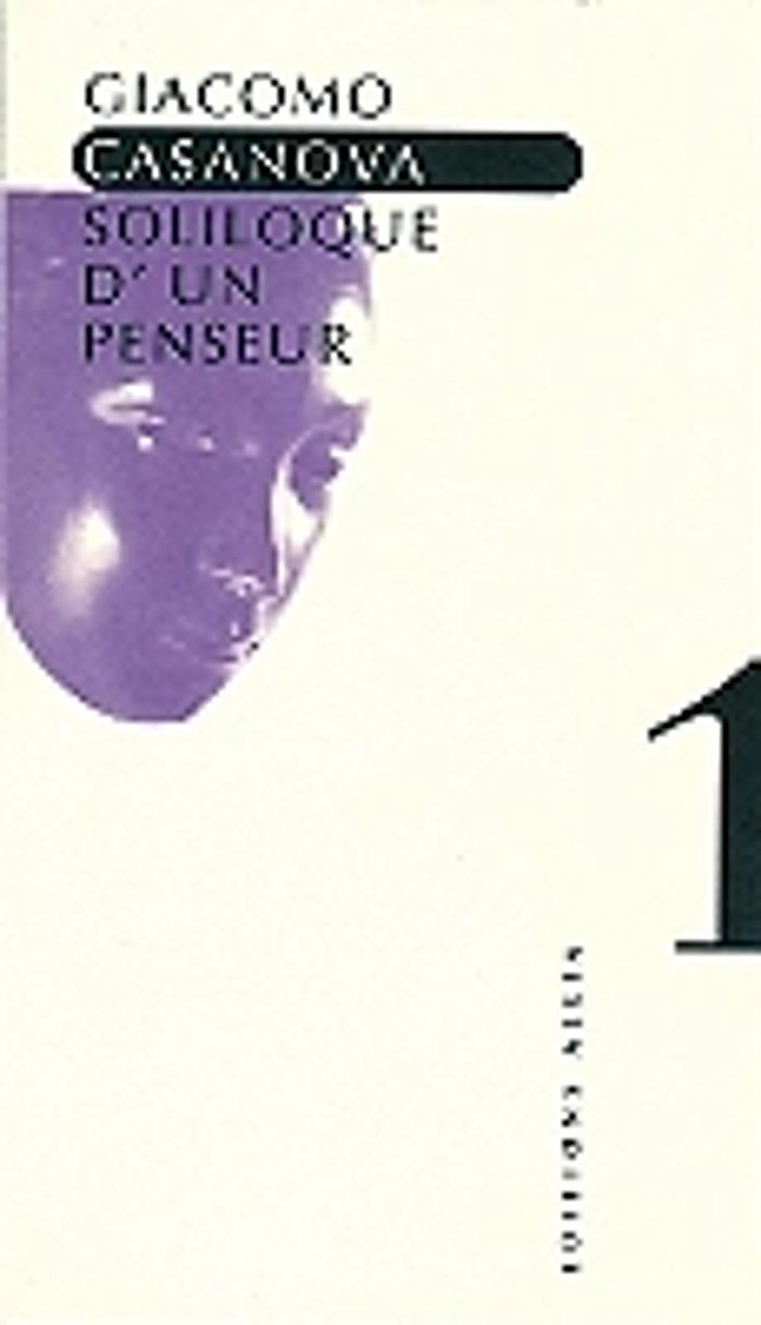 Couverture du livre « SOLILOQUE D'UN PENSEUR » de Casanova, librairie Les Contes Infusés à Corte