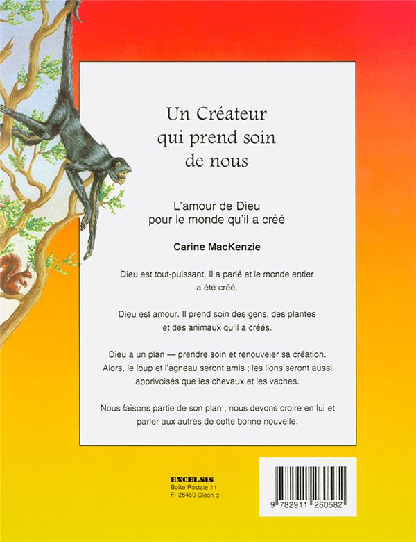 Quatrième de couverture de « UN CREATEUR QUI PREND SOIN DE NOUS »