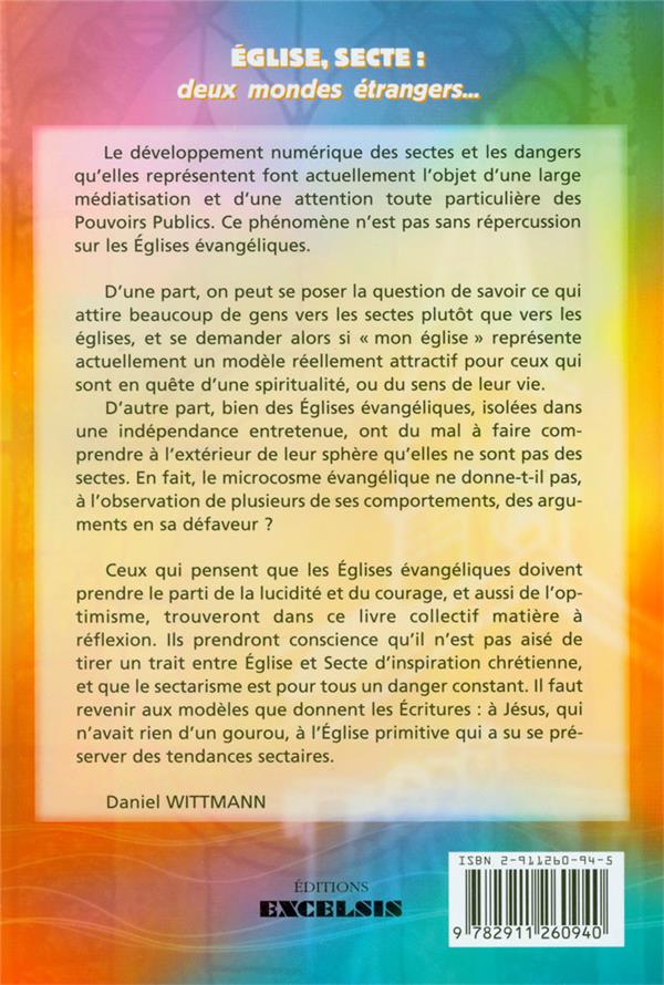 Quatrième de couverture de « EGLISE, SECTE : DEUX MONDES ETRANGERS »