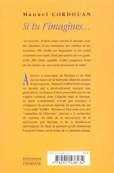 Quatrième de couverture de « SI TU T'IMAGINES »