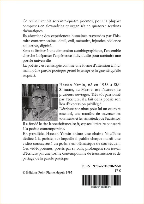 Quatrième de couverture de « LUEURS DES RUINES VIVES - POESIE CONTEMPORAINE »