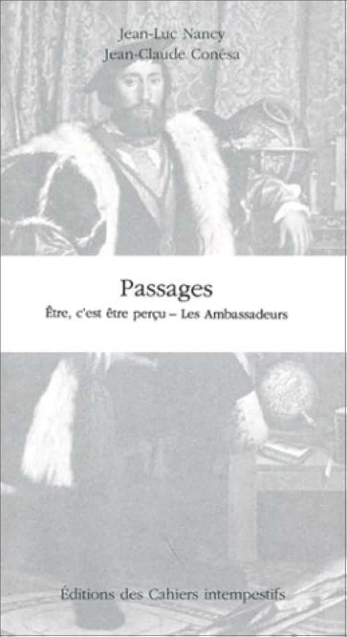 Couverture du livre « ETRE, C EST ETRE PERCU ; LES AMBASSADEURS » de Collectif, librairie Les Contes Infusés à Corte