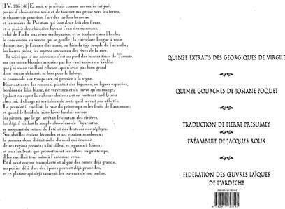 Quatrième de couverture de « GEORGIQUES »