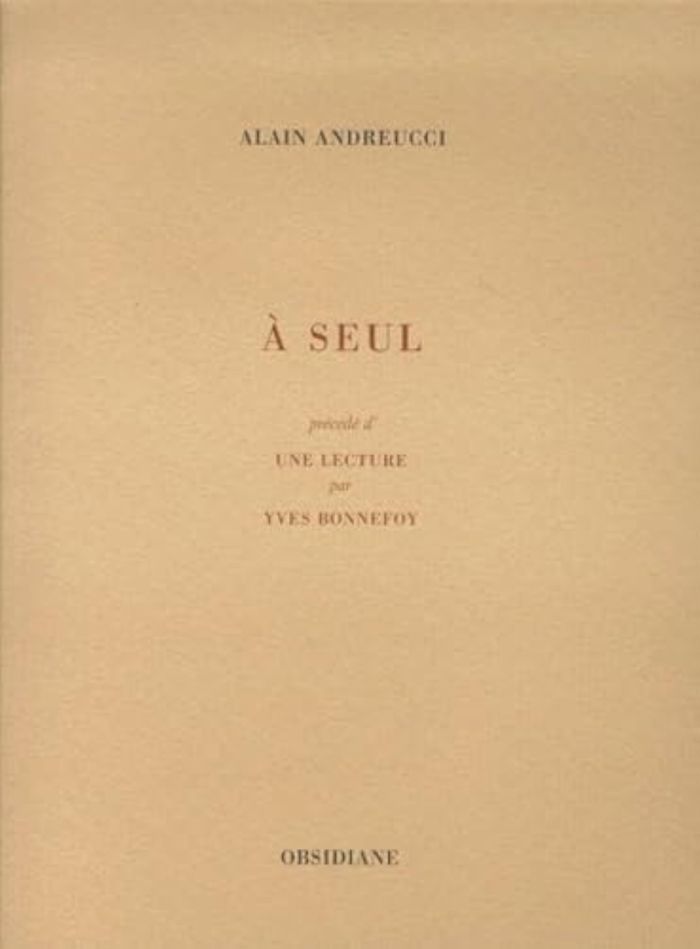 Couverture du livre « A SEUL », librairie Les Contes Infusés à Corte