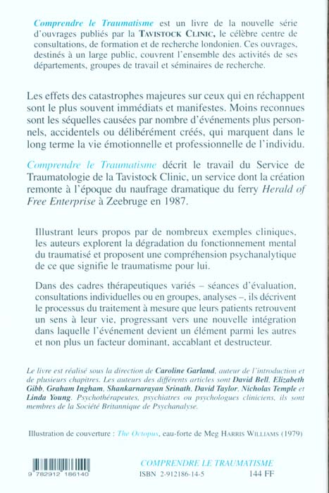Quatrième de couverture de « COMPRENDRE LE TRAUMATISME »