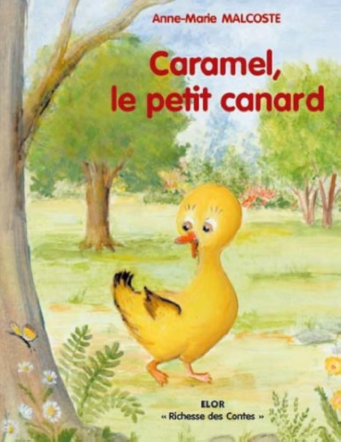 Couverture du livre « CARAMEL, LE PETIT CANARD » de Malcoste (anne-Marie, librairie Les Contes Infusés à Corte