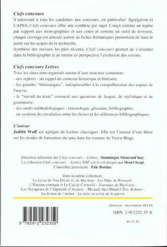 Quatrième de couverture de « LA LEGENDE DES SIECLES DE VICTOR HUGO »