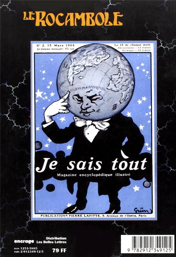 Quatrième de couverture de « LE ROCAMBOLE N 12 - LES EDITIONS PIERRE LAFITTE (II) »