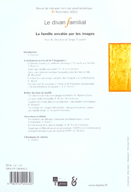 Quatrième de couverture de « LA FAMILLE ENVAHIE PAR LES IMAGES »
