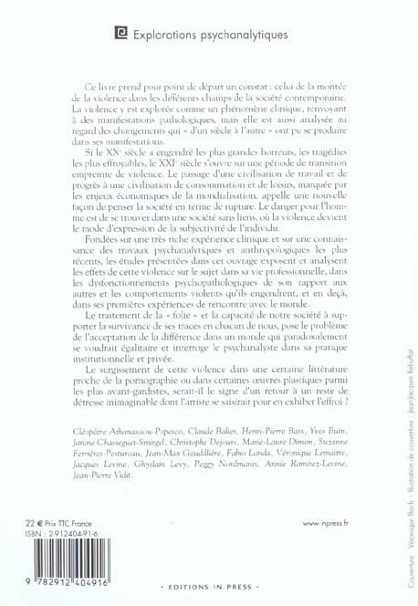 Quatrième de couverture de « D'UN SIECLE A L'AUTRE : LA VIOLENCE EN HERITAGE »