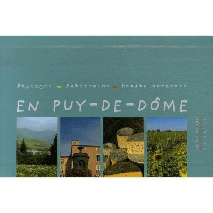 Couverture du livre « COFFRET PAYSAGES.PATRIMOINE, PETITS BONHEURS EN PUY-DE-DOME » de Xxx, librairie Les Contes Infusés à Corte