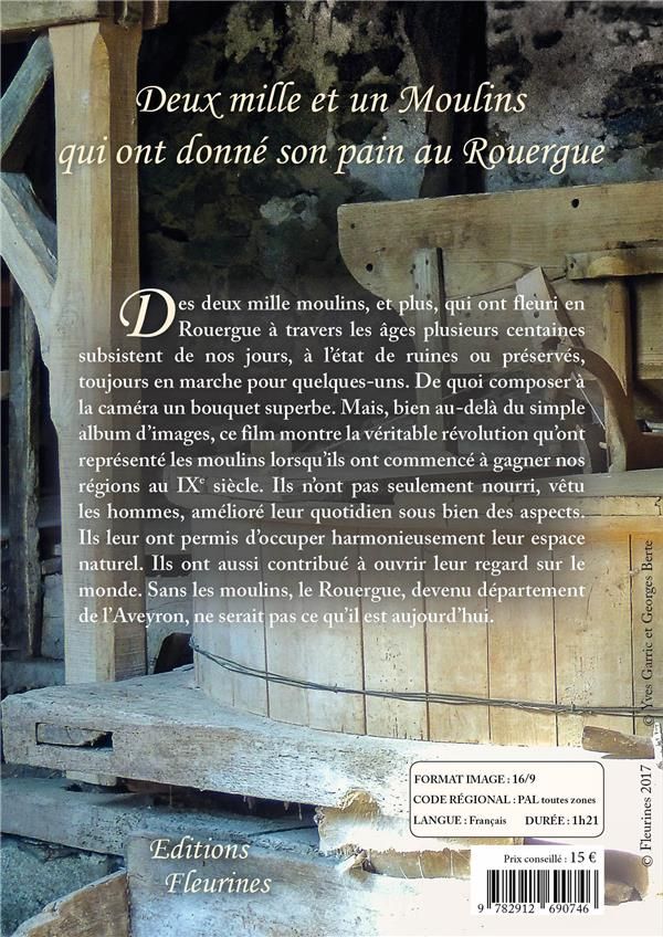 Quatrième de couverture de « DVD DEUX MILLE ET UN MOULINS EN ROUERGUE »