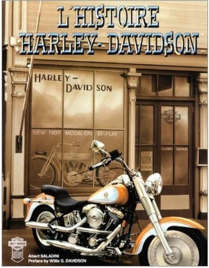 Couverture du livre « L'HISTOIRE HARLEY-DAVIDSON », librairie Les Contes Infusés à Corte