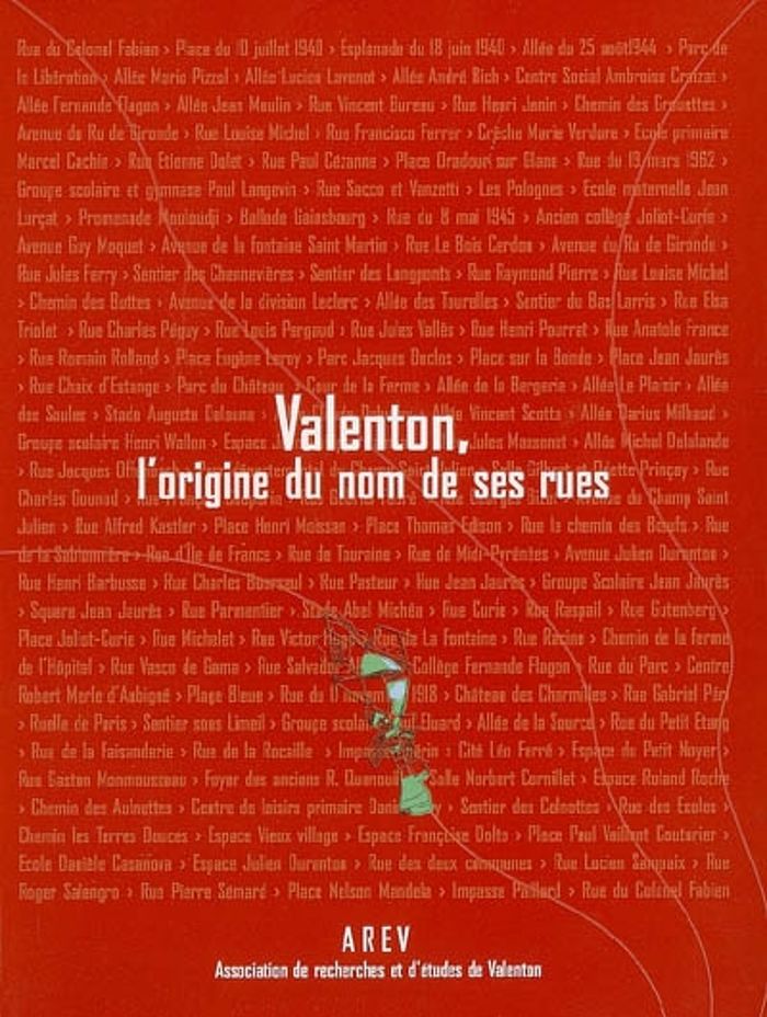 Couverture du livre « VALENTON, L'ORIGINE DU NOM DE SES RUES », librairie Les Contes Infusés à Corte