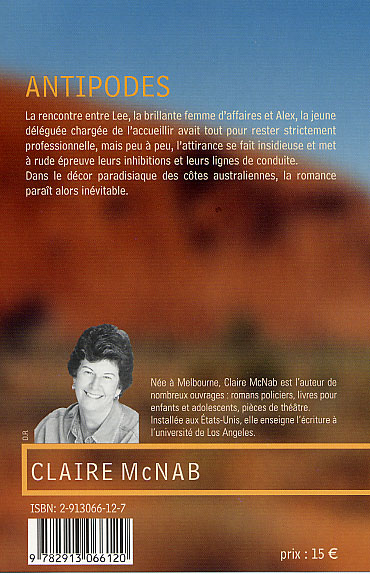 Quatrième de couverture de « ANTIPODES »
