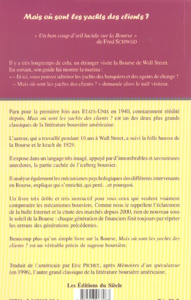 Quatrième de couverture de « MAIS OU SONT LES YACHTS DES CLIENTS ? »