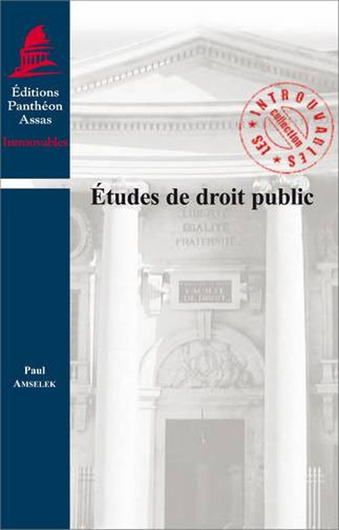 Couverture du livre « ETUDES DE DROIT PUBLIC » de Paul Amselek, librairie Les Contes Infusés à Corte