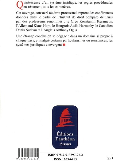 Quatrième de couverture de « LA PROCEDURE ENTRE TRADITION ET MODERNITE - SOUS LA DIRECTION DE LOUIS VOGEL »