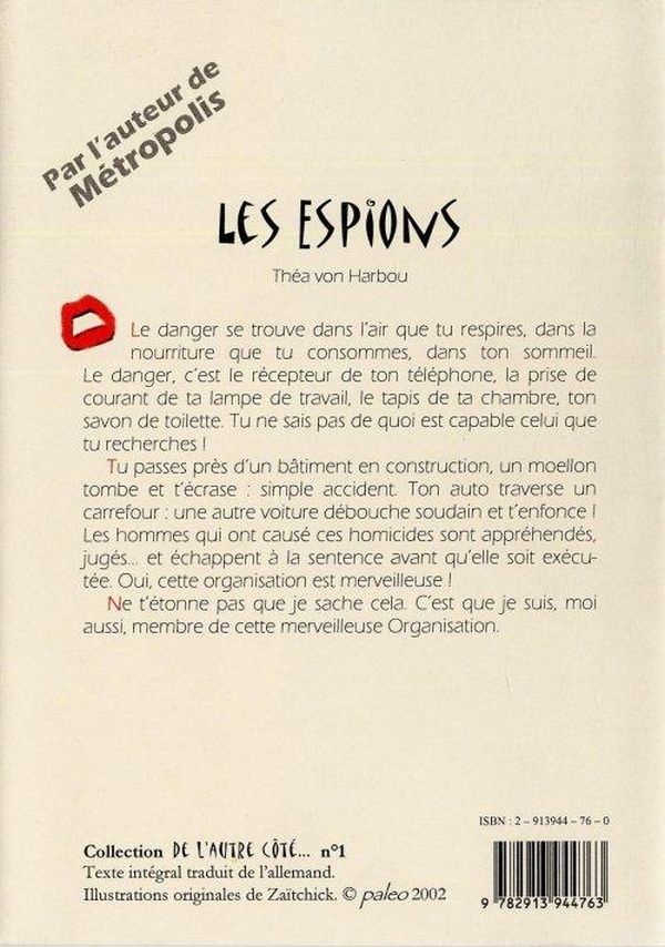 Quatrième de couverture de « LES ESPIONS »