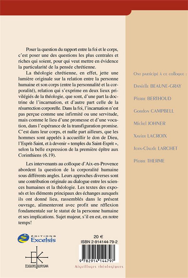 Quatrième de couverture de « LE CORPS ET LE CHRISTIANISME »