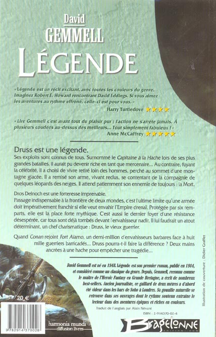 Quatrième de couverture de « LEGENDE »