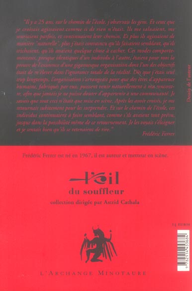 Quatrième de couverture de « APOPLEXIFICATION A L'AIDE DE LA RAPE A NOIX DE MUSCADE »