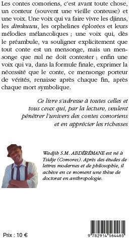 Quatrième de couverture de « DJAMBO DJEMA ET AUTRES CONTES COMORIENS »