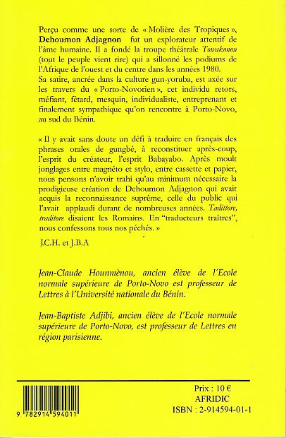Quatrième de couverture de « LE MARI LUBRIQUE - (ASU GBIGBLETO) »