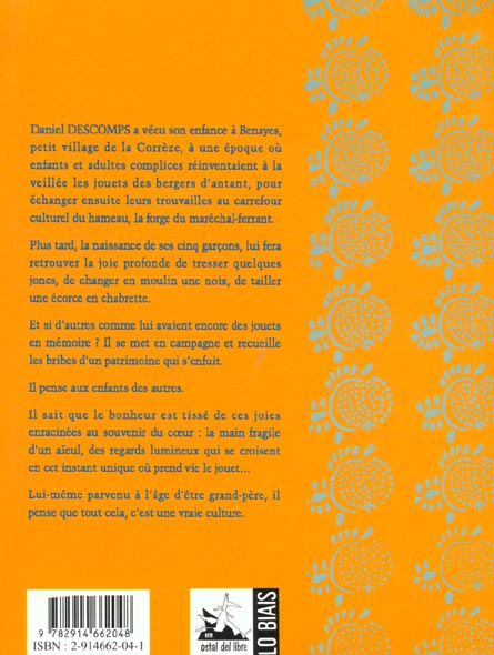 Quatrième de couverture de « JOUETS RUSTIQUES, AMB LO COTELON »