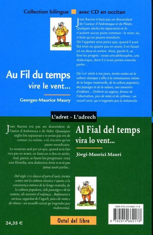Quatrième de couverture de « AU FIL DU TEMPS VIRE LE VENT / AL FIAL DEL TEMPS VIRA LO VENT »