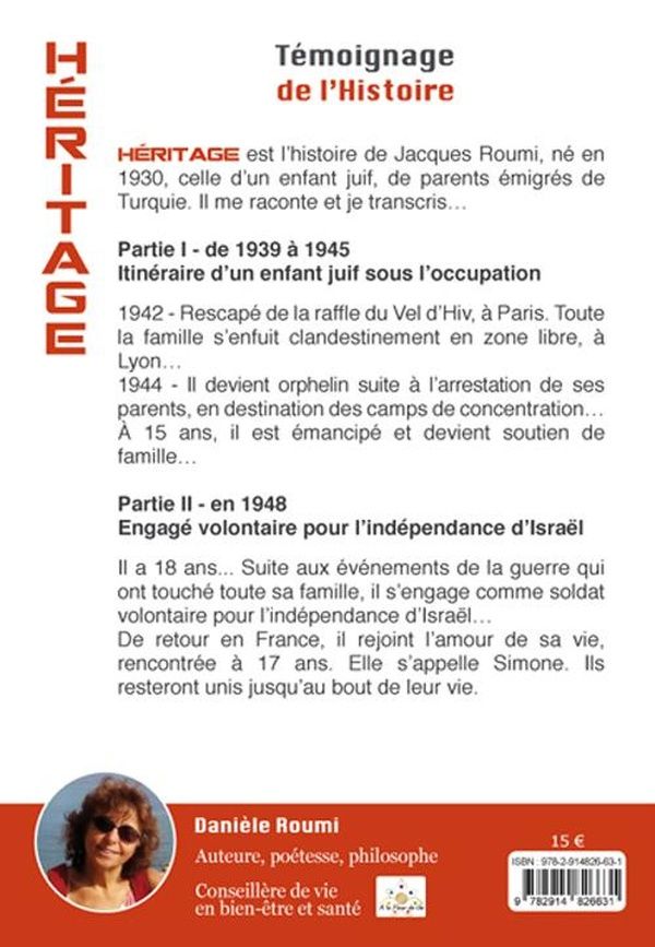 Quatrième de couverture de « HERITAGE - TEMOIGNAGE DE L'HISTOIRE »