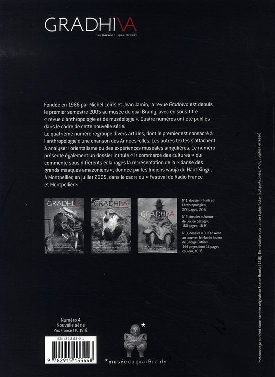 Quatrième de couverture de « GRADHIVA N 4 - LE COMMERCE DES CULTURES - VOL04 - ANTHROPOLOGIE D'UN TUBE DES ANNEES FOLLES »