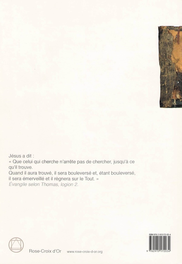 Quatrième de couverture de « L EVANGILE SELON THOMAS »