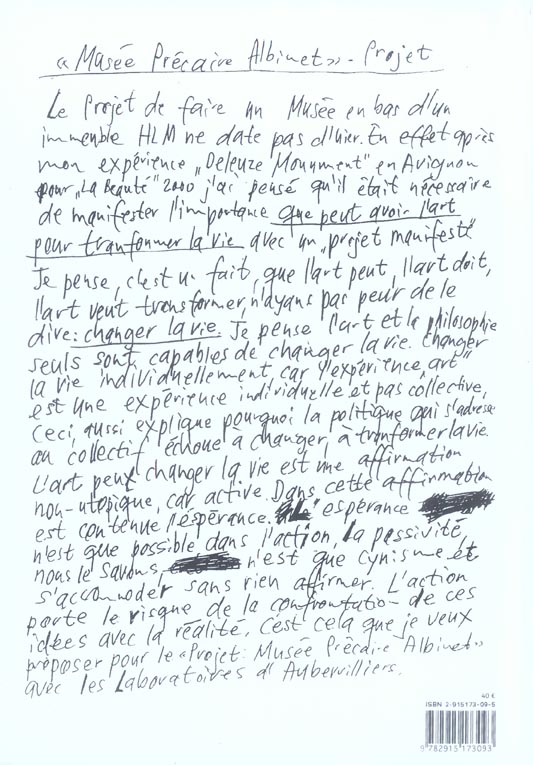 Quatrième de couverture de « MUSEE PRECAIRE ALBINET »