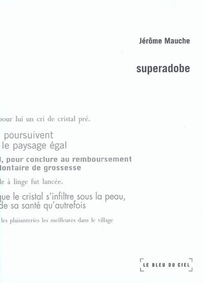 Couverture du livre « SUPERADOBE » de Jerome Mauche, librairie Les Contes Infusés à Corte