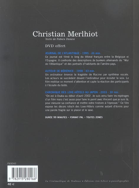 Quatrième de couverture de « CHRISTIAN MERLHIOT (+ DVD) »